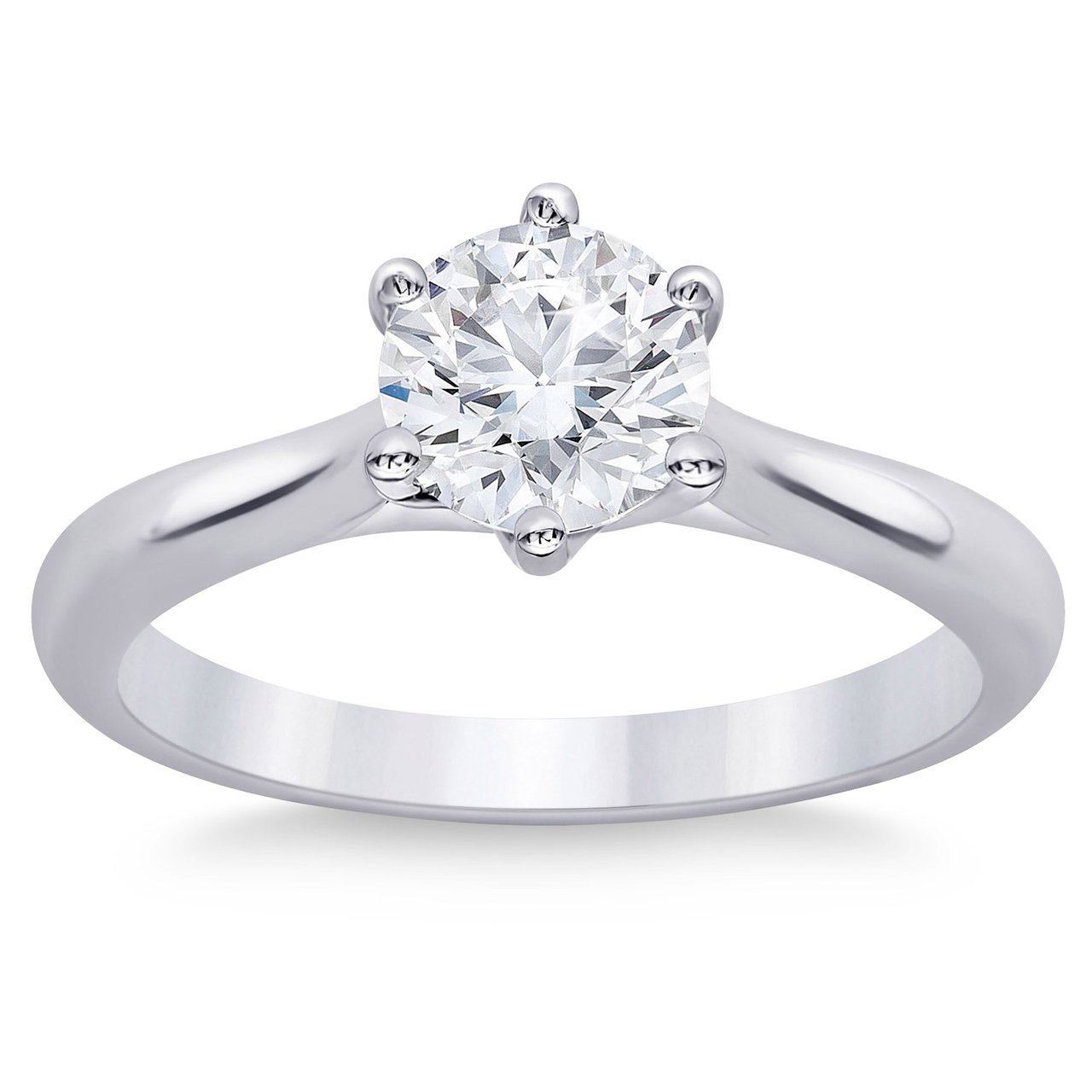 Platinum VS2 I 1.00 CT Round Diamond Solitaire Ring - Image 1