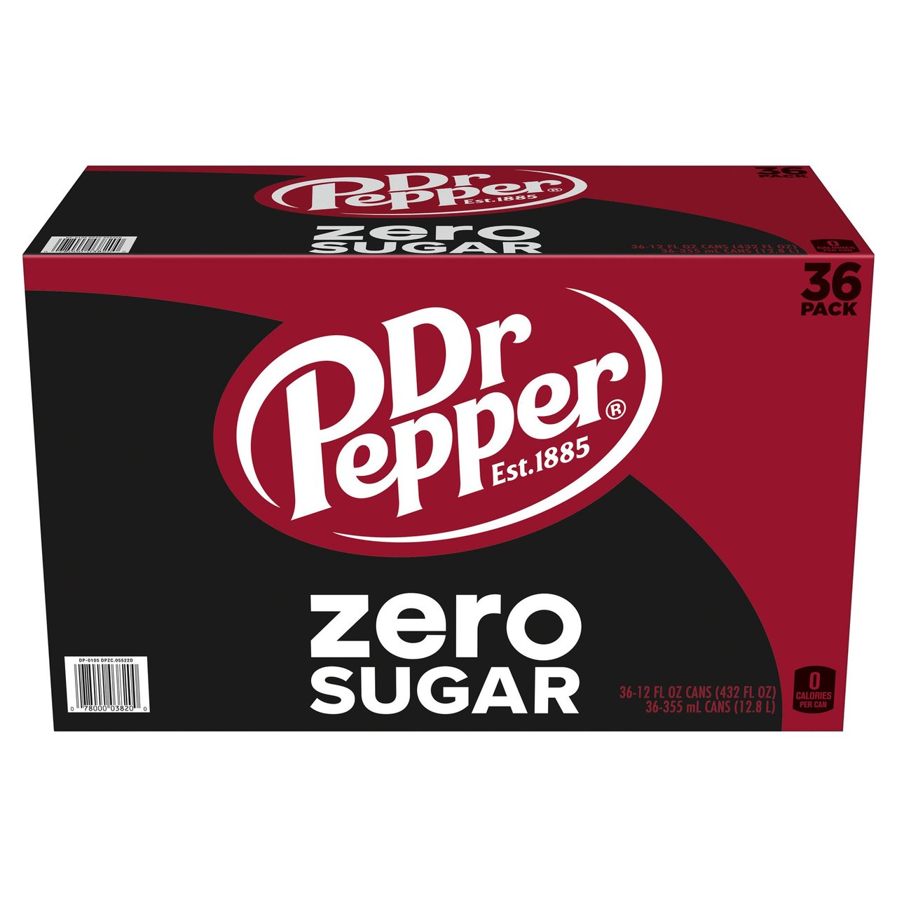 Dr Pepper Zero Sugar, 36 Count, 12 FL OZ Cans