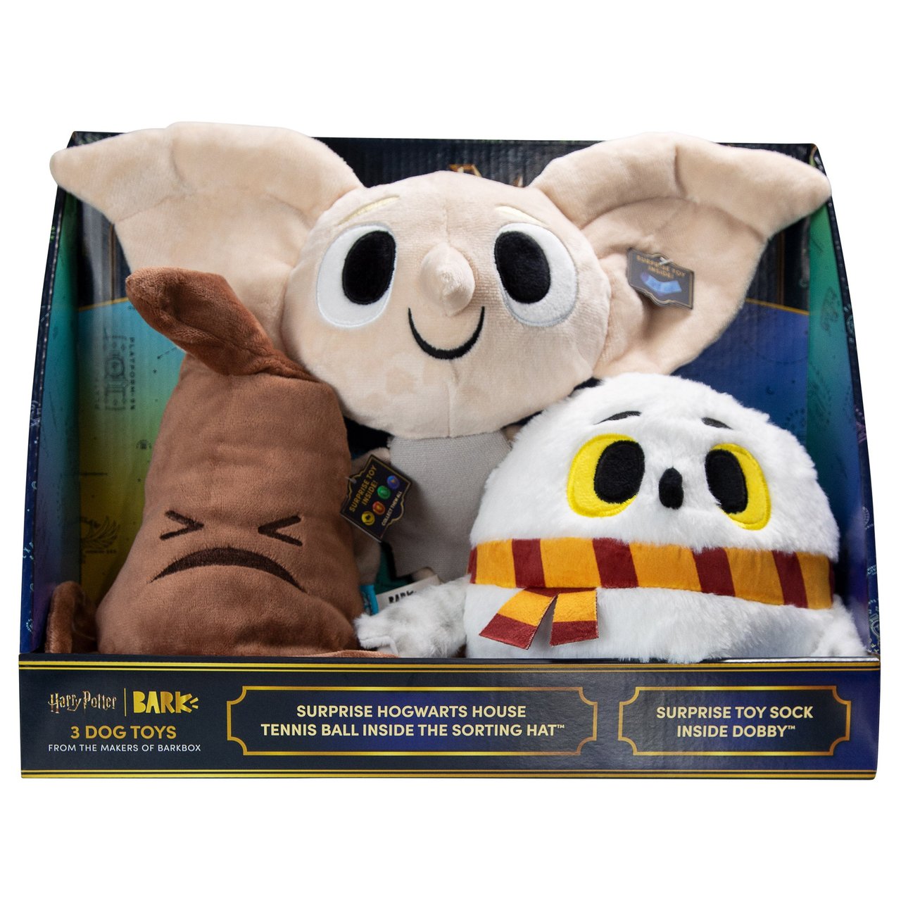 BARK HARRY POTTER DOG 3PK PLUSH DOG TOY P92 - Image 1