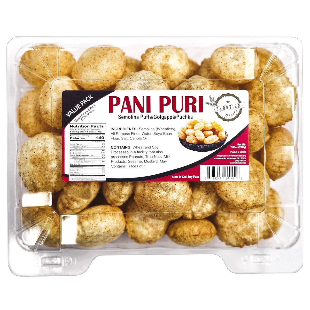 Frontier Bakery Pani Puri 3/7.05 oz (1.32 lbs) - Image 1