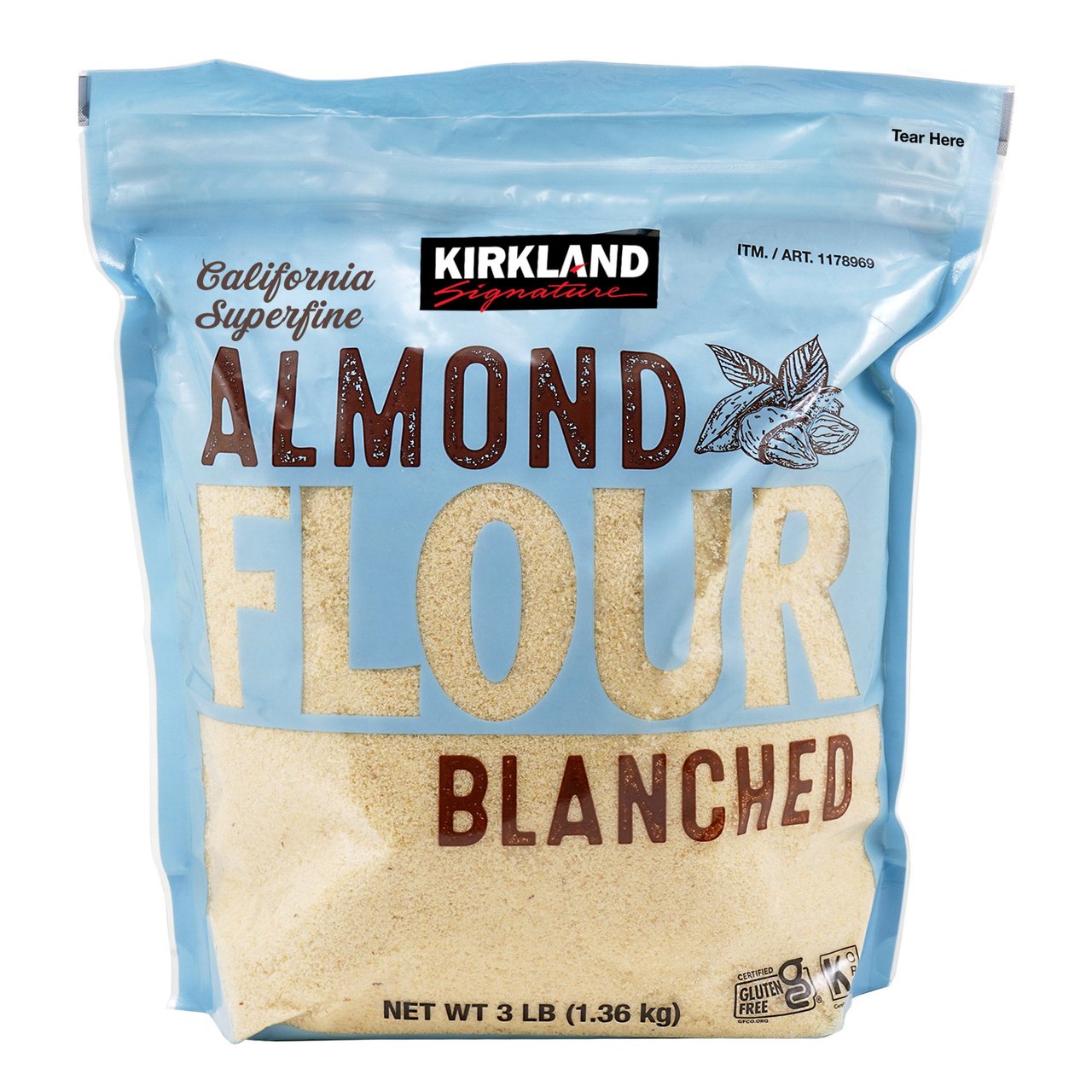 Kirkland Signature Superfine Almond Flour 3 lb - Image 1