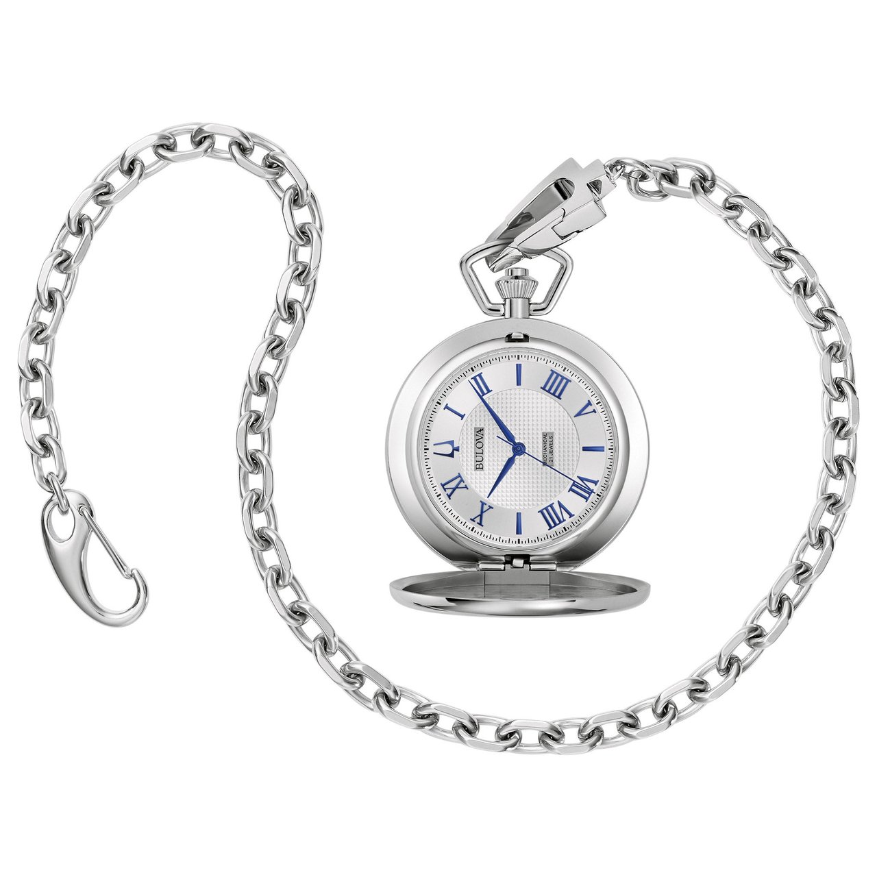 Bulova Classic Stainless Steel Men's Pocket Watch - Image 1