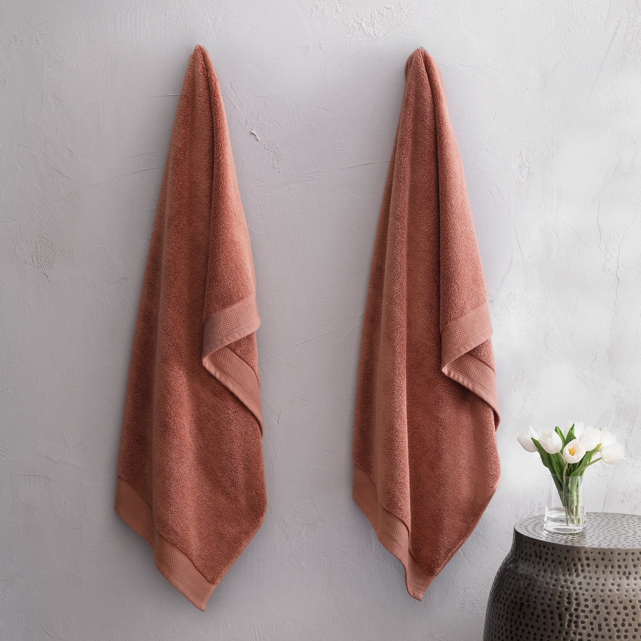 Charisma 100% Egyptian Cotton Bath Towels, 2-Piece Set, Copper - Image 1