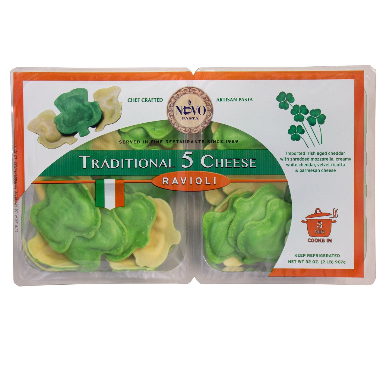 Nuovo Pasta Shamrock Ravioli 2 Pack 16 Ounces Each - Image 1