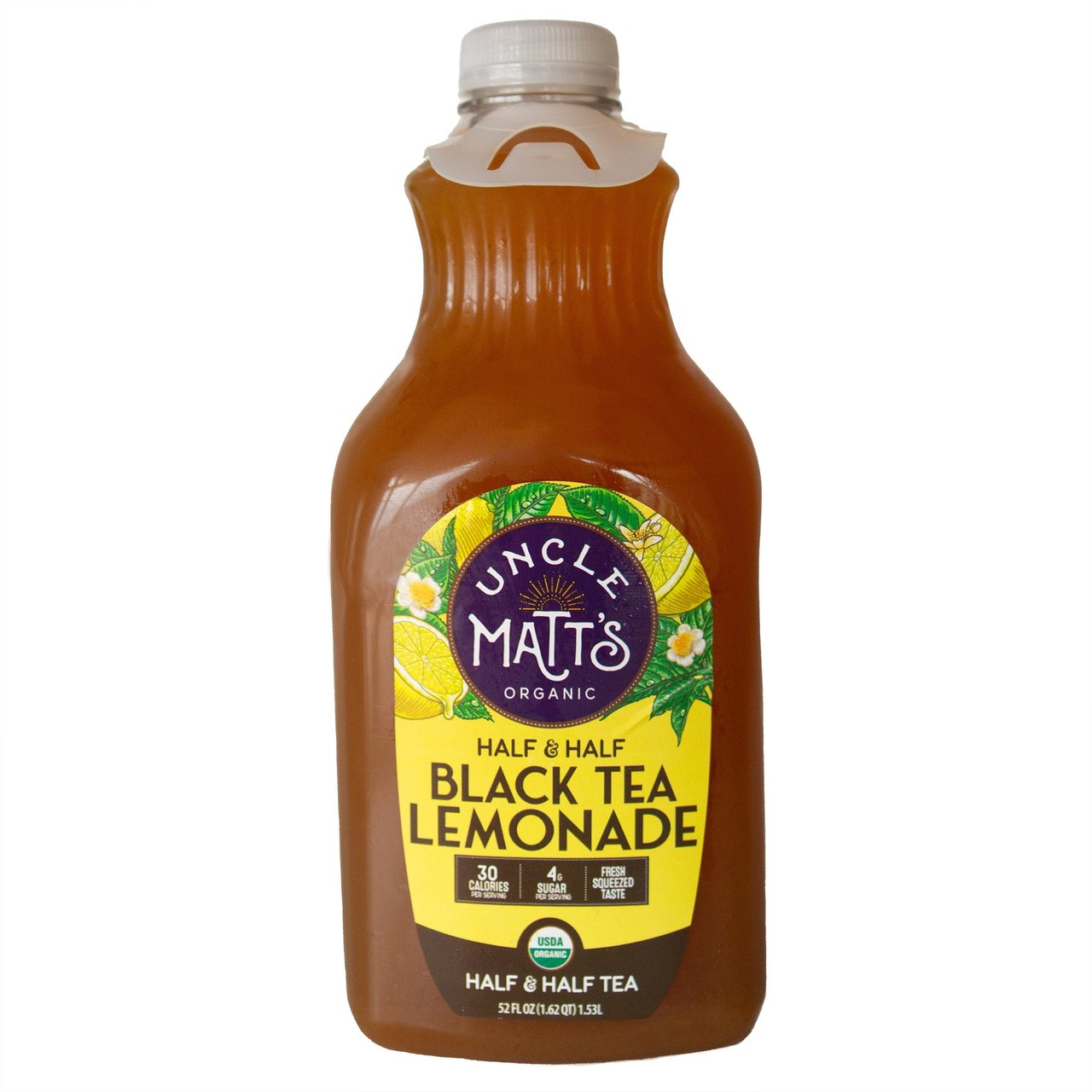 Uncle Matt's Organic Half and Half Black Tea Lemonade 2/52 oz - Image 1