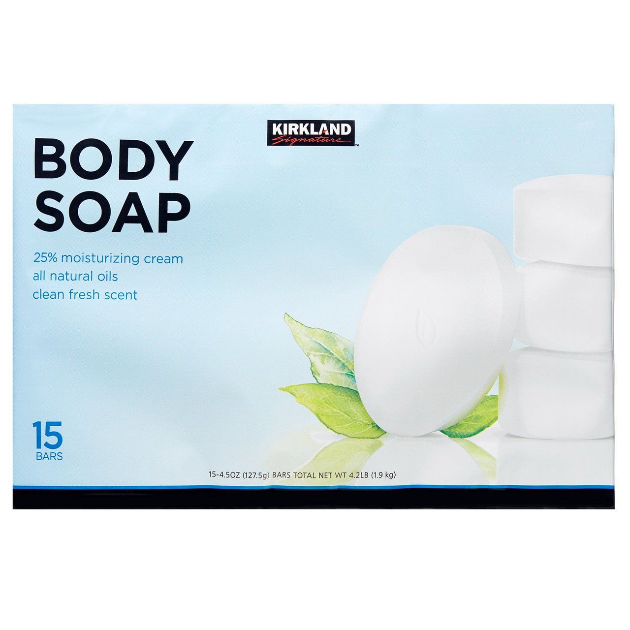 Kirkland Signature Body Bar Soap, 4.5 oz, 15 ct - Image 1