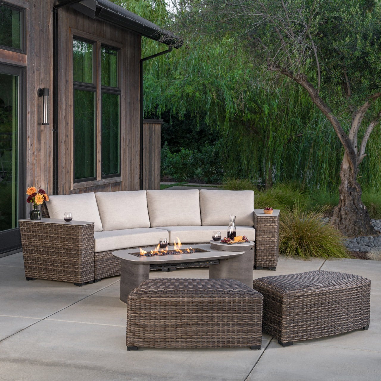 SunVilla Middleton 7-Piece Fire Sectional Set - Image 1
