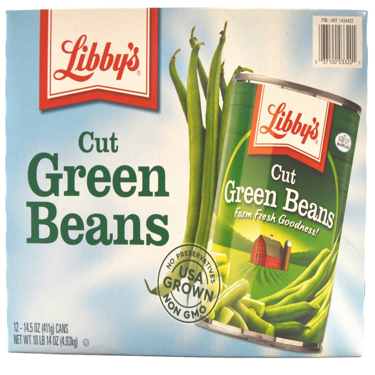 Libby's Cut Green Beans, 12 / 14.5 oz Cans - Image 1