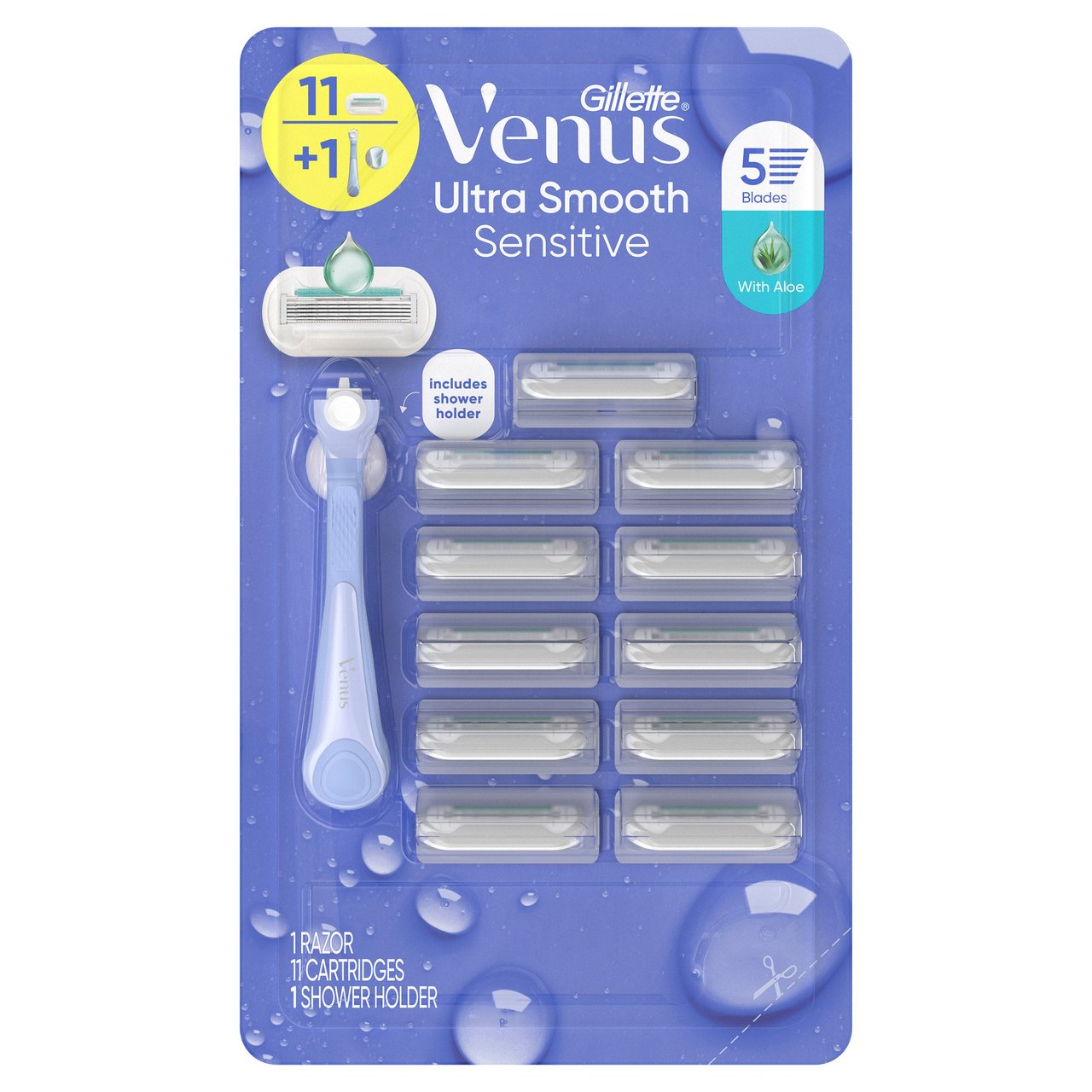 Venus Ultra Smooth Razor 11 Cartridges + Handle - Image 1