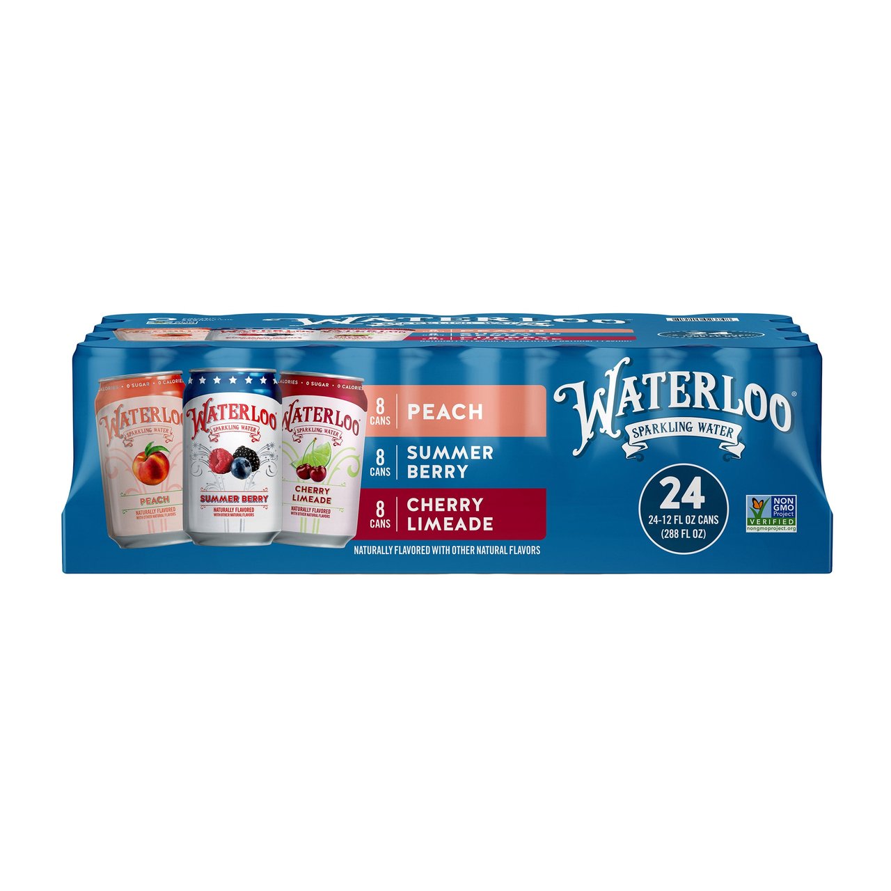 Waterloo Sparkling Water Variety Pack, 24 Count, 12 FL OZ - Image 1