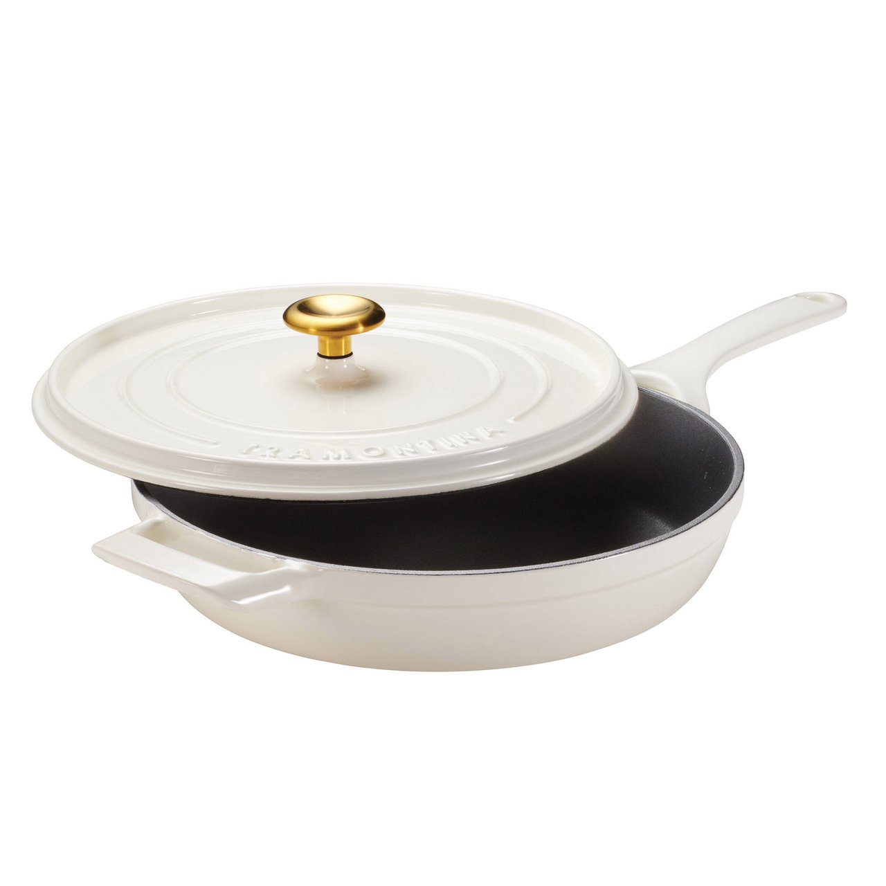 Tramontina 12" Cast Iron Skillet with Lid - Image 1