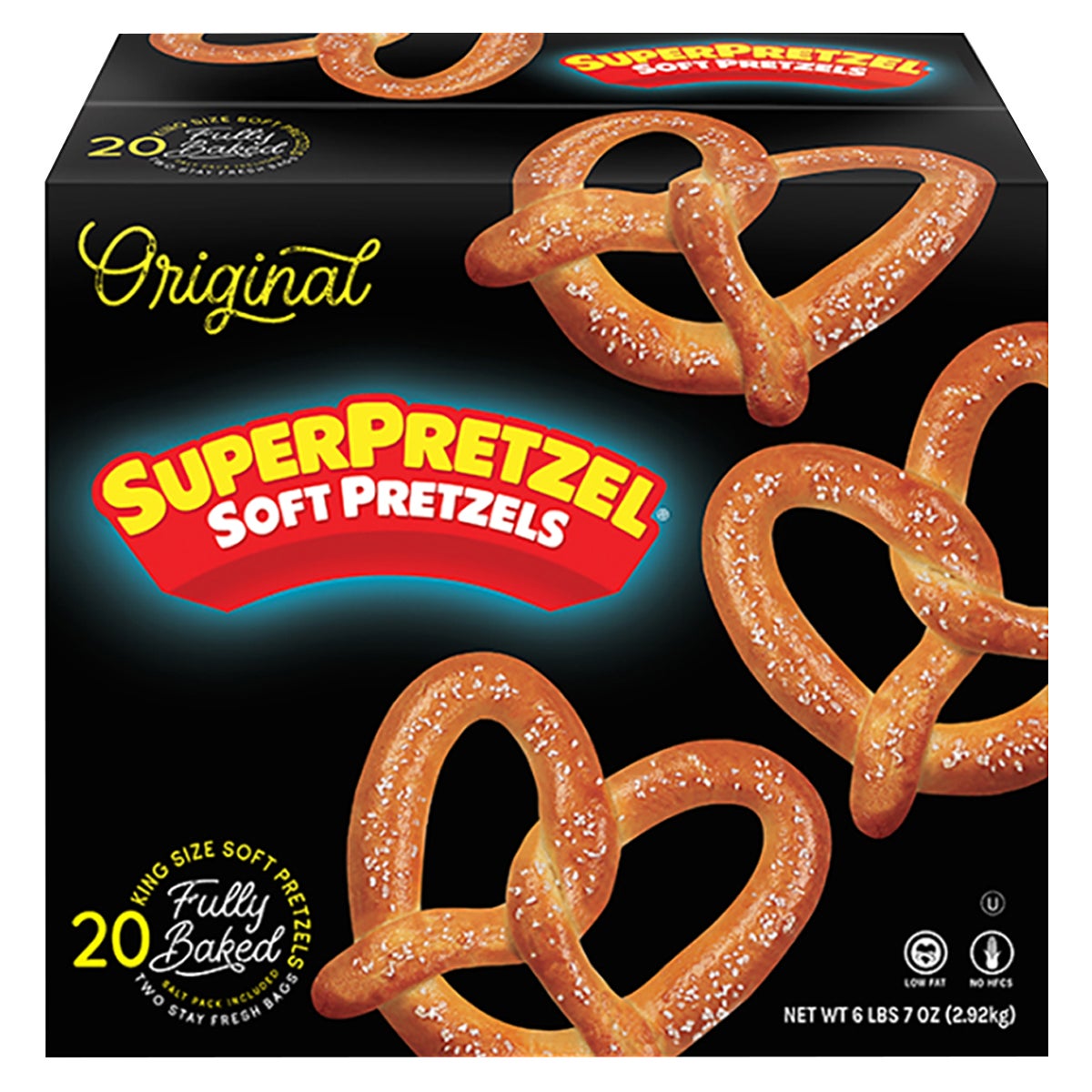 SuperPretzel Soft Pretzels, King Size, 5 oz, 20 ct - Image 1