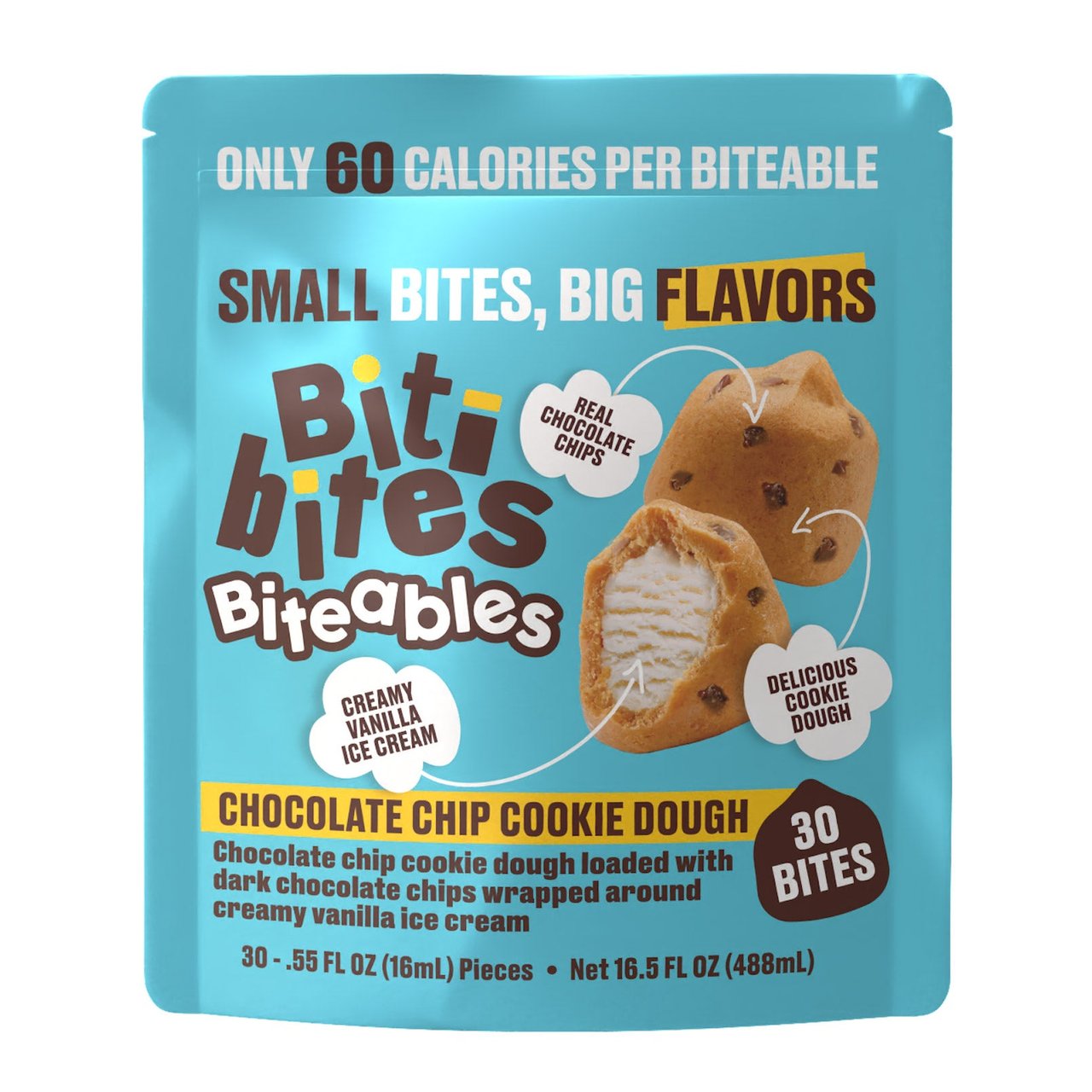 Biti Bites Chocolate Chip Cookie Dough 30 CT (1 lb) - Image 1