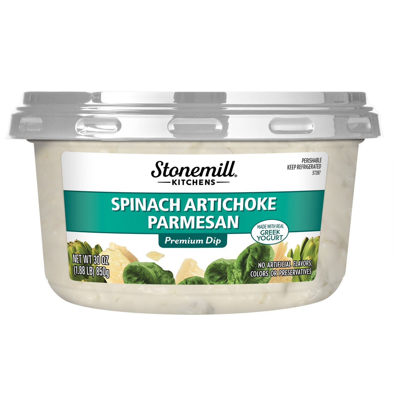 Stonemill Kitchens Spinach Artichoke Parmesan Dip with Greek Yogurt, 30 oz - Image 1