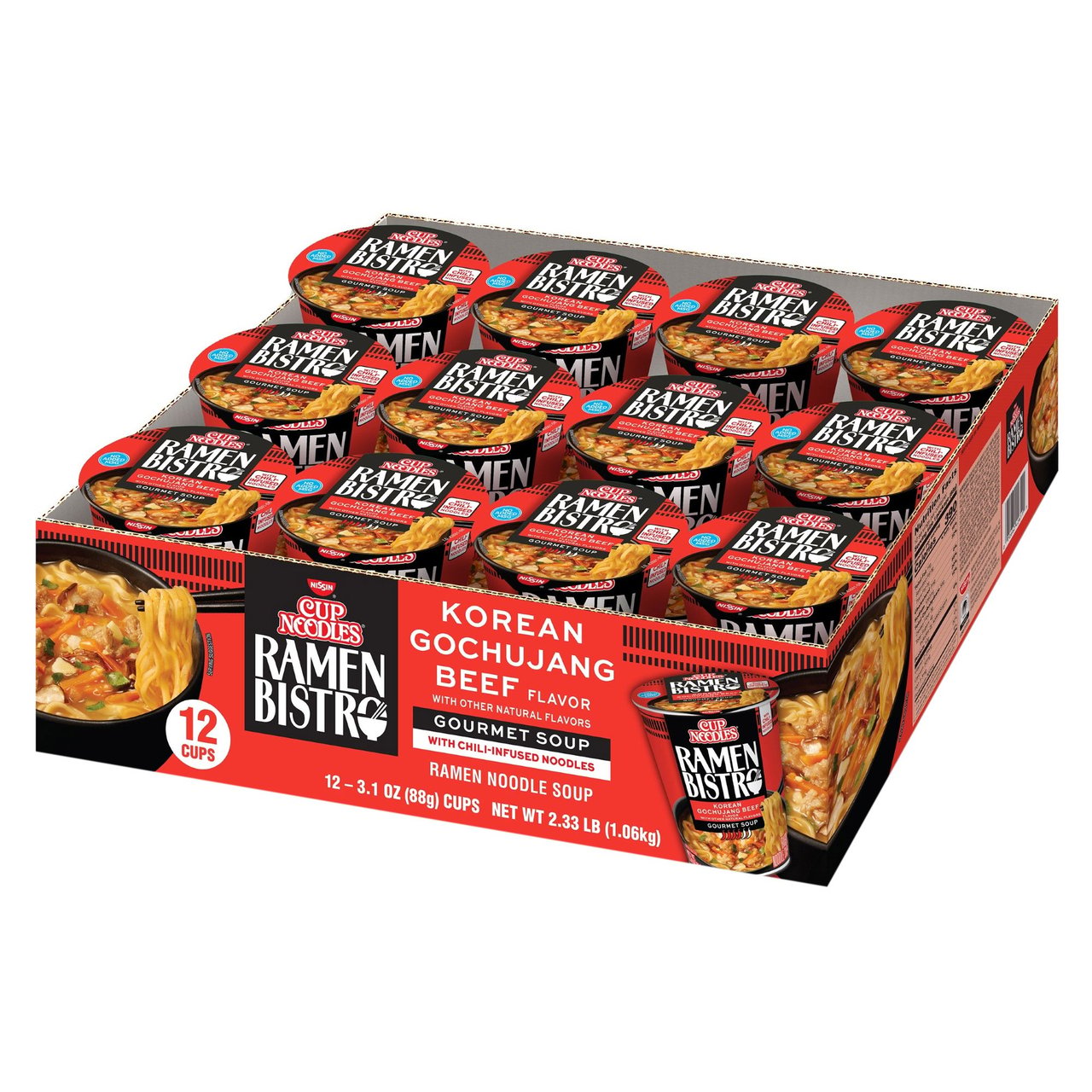 Nissin Bistro Ramen Gochujang Beef 12/3.1 oz - Image 1