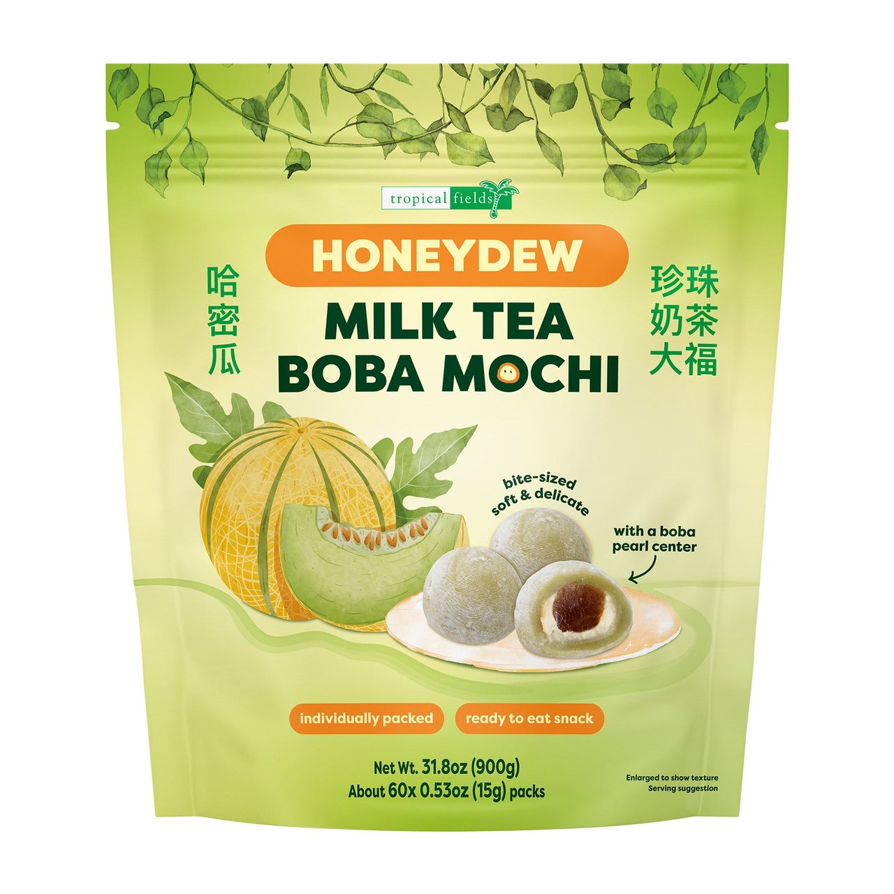 Milk Tea Boba Mochi Honeydew 31.8 Ounces - Image 1