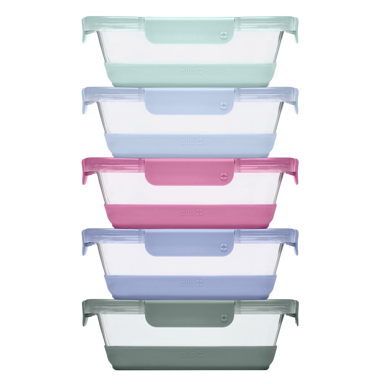 Ello DuraGlass 10-Piece 4.1 Cup Glass Meal Prep Containers (#2004079) -  $19.99