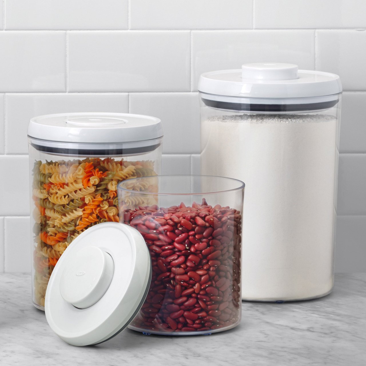 OXO SoftWorks 3-Piece Round POP Food Storage Set - Image 1
