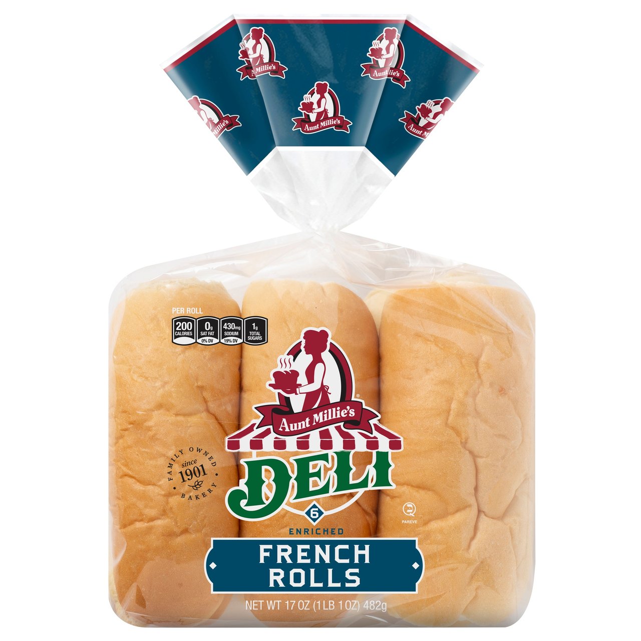 Aunt Millie's Bakeries French Rolls, 6 Count - Image 1