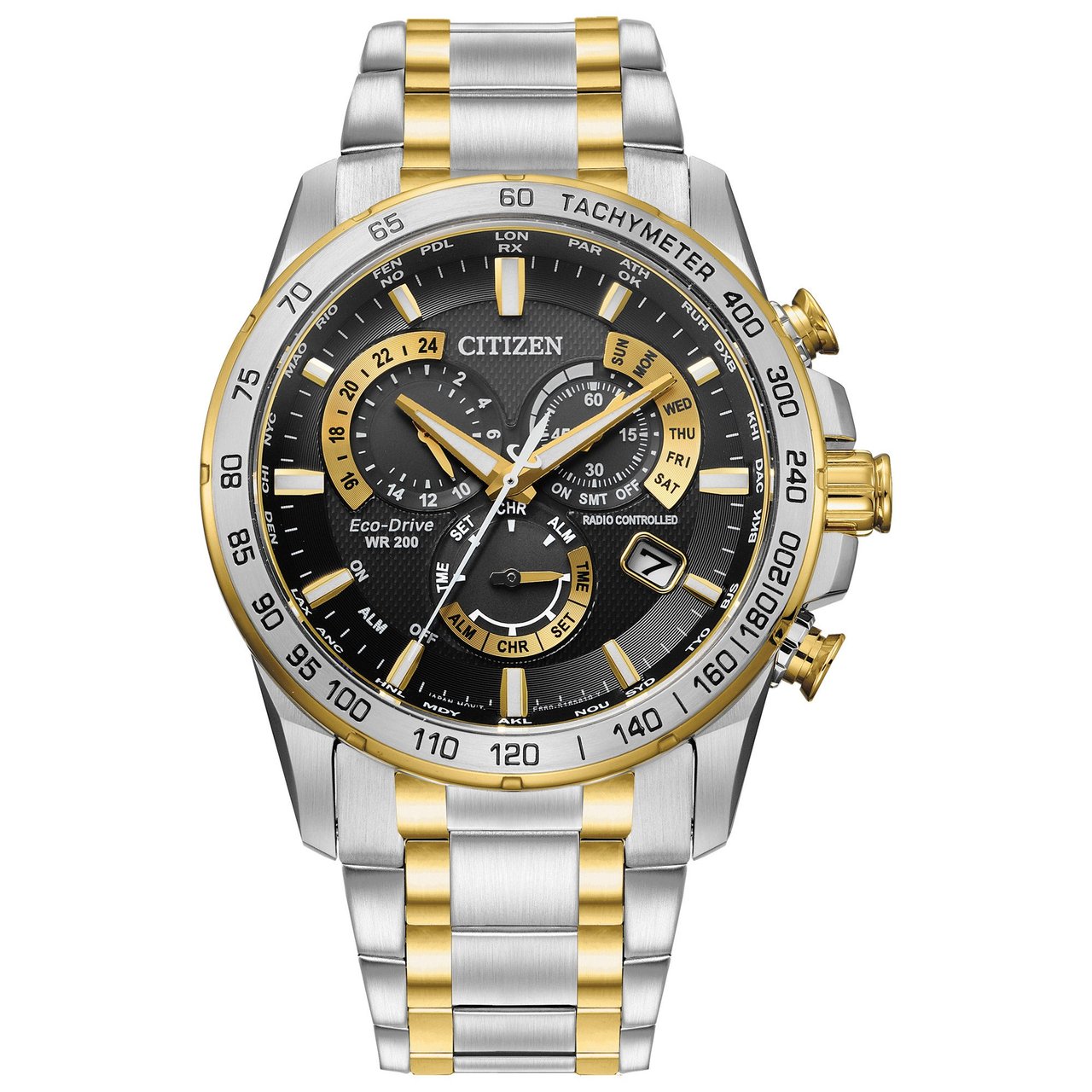 Citizen Eco-Drive Two-Tone Stainless Steel Men's Chronograph Watch - Image 1