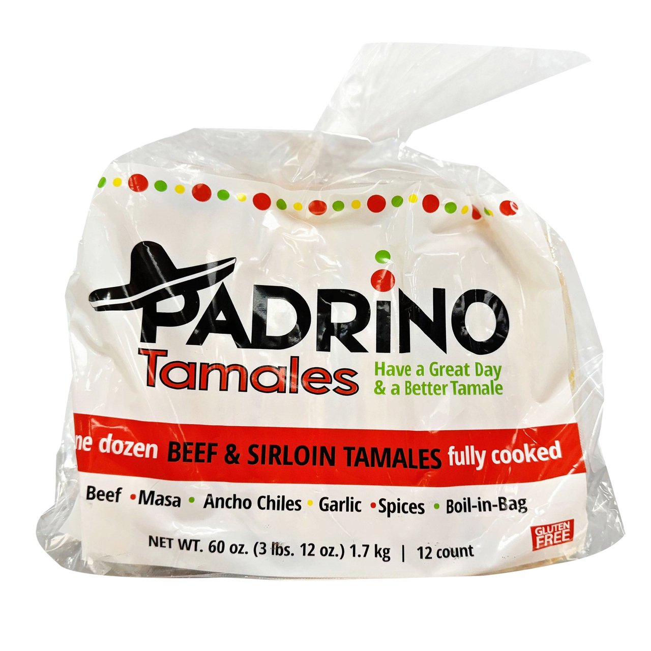 Padrino Foods Beef and Sirloin Tamales 5 oz - Image 1