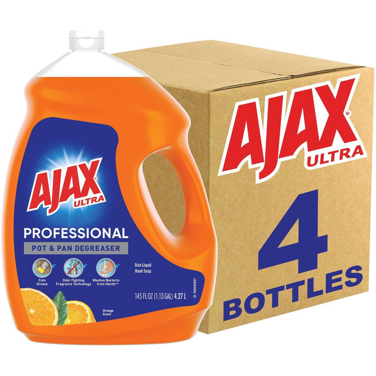 Ajax Ultra Professional Dish Detergent, Orange Scent, 145 oz, 4-Count - Image 1