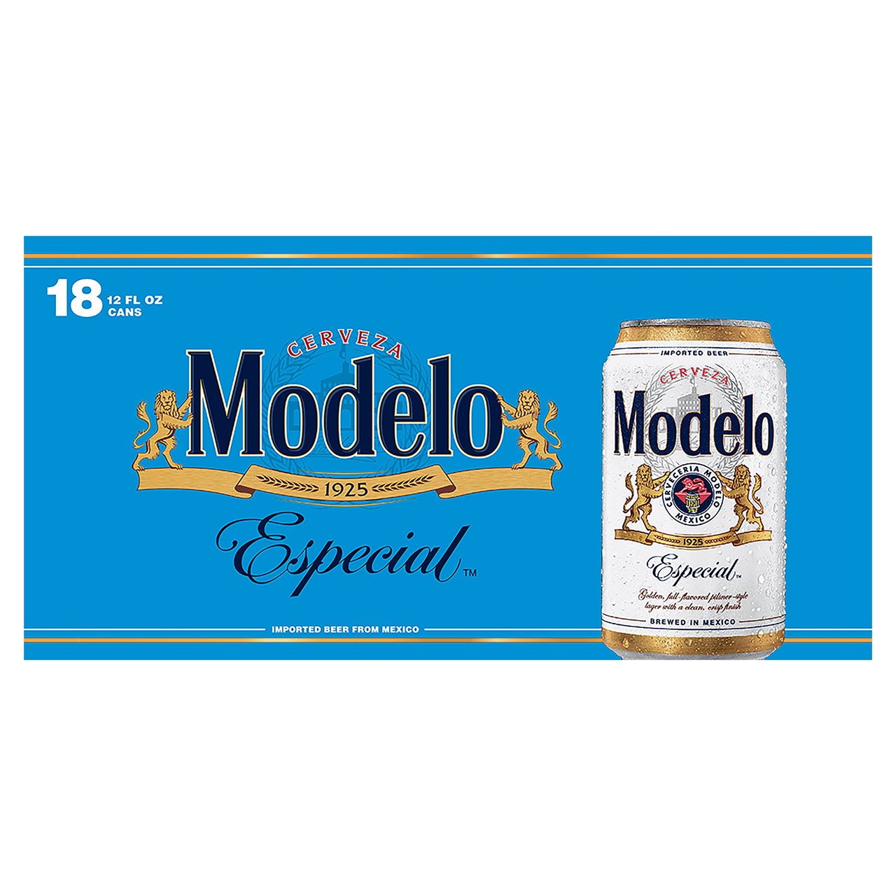 Modelo Especial Mexican Lager Import Beer, 18 Cans / 12 fl oz - Image 1