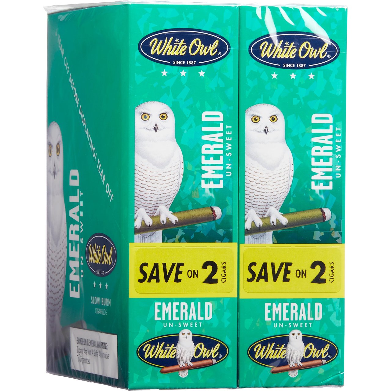White Owl Emerald Cigarillos, 3 Packs of 2 - Image 1
