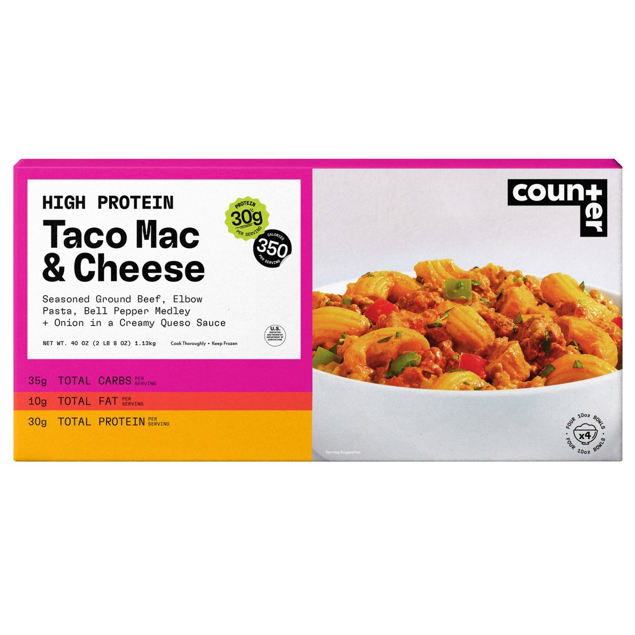 COUNTER TACO MAC & CHEESE 4/10 OZ - Image 1