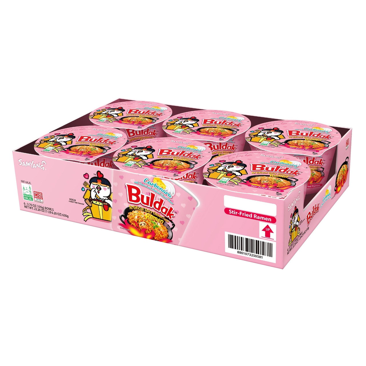 Samyang Buldak Hot Chicken Carbonara 6/3.7 oz (1.39 lbs)