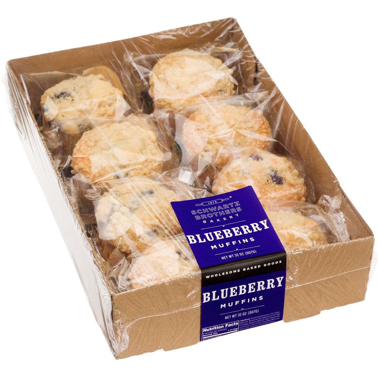 Schwartz Brothers Bakery Blueberry Muffins, 8 ct, 4 oz - Image 1