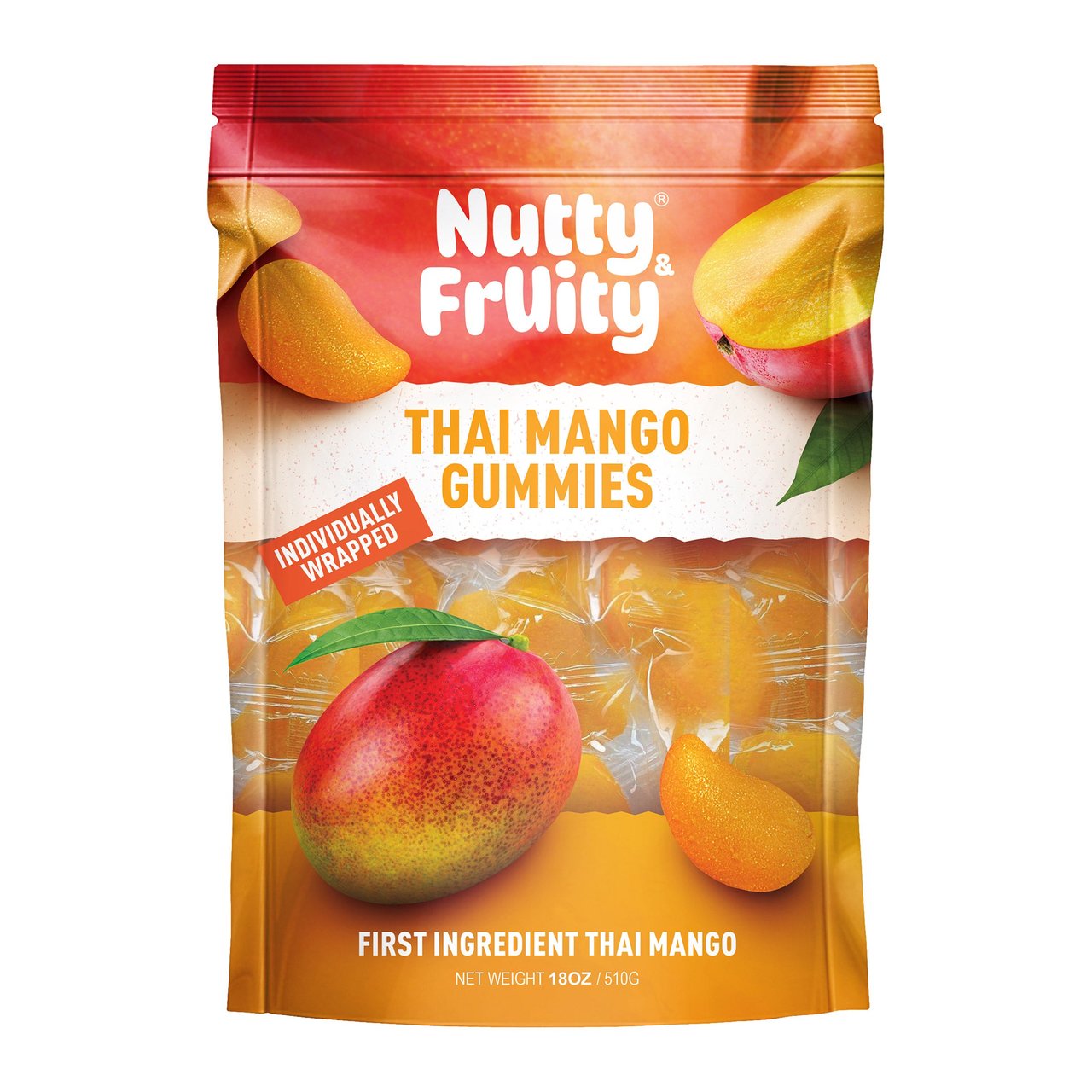 Nutty & Fruity Thai Mango Gummies 18 Ounces - Image 1