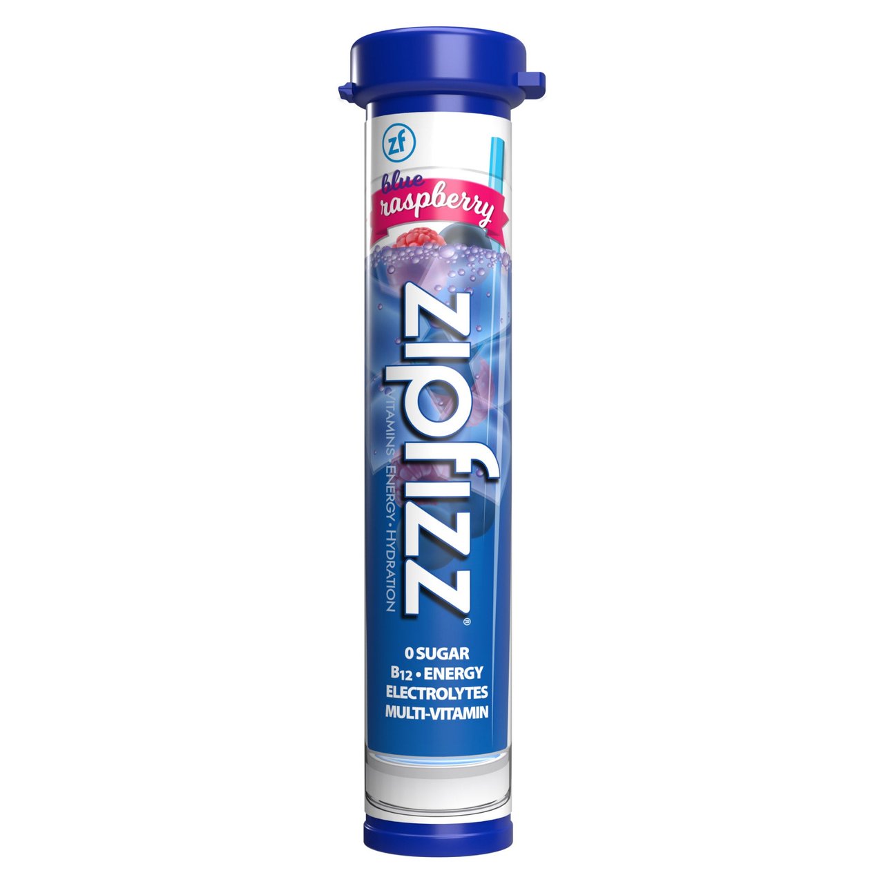 Zipfizz Multi-Vitamin Energy Hydration Drink Mix, Blue Raspberry, 30 Tubes - Image 1