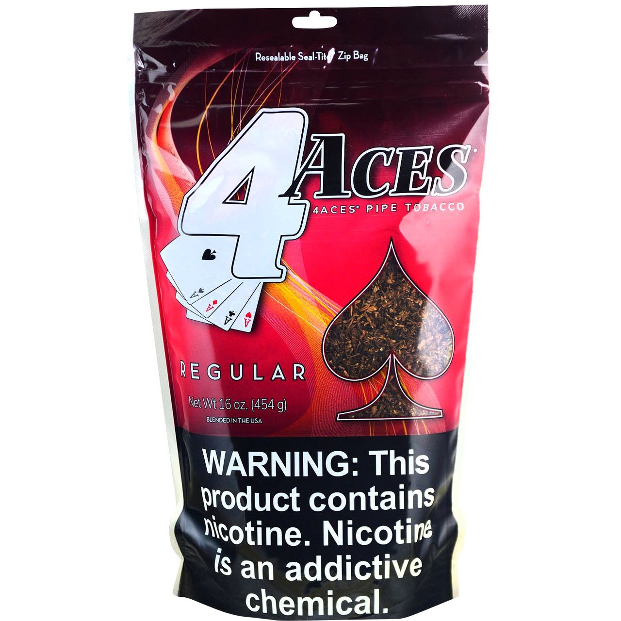 Republic Tobacco 4 Aces Pipe Tobacco, Regular, 16 oz Bag