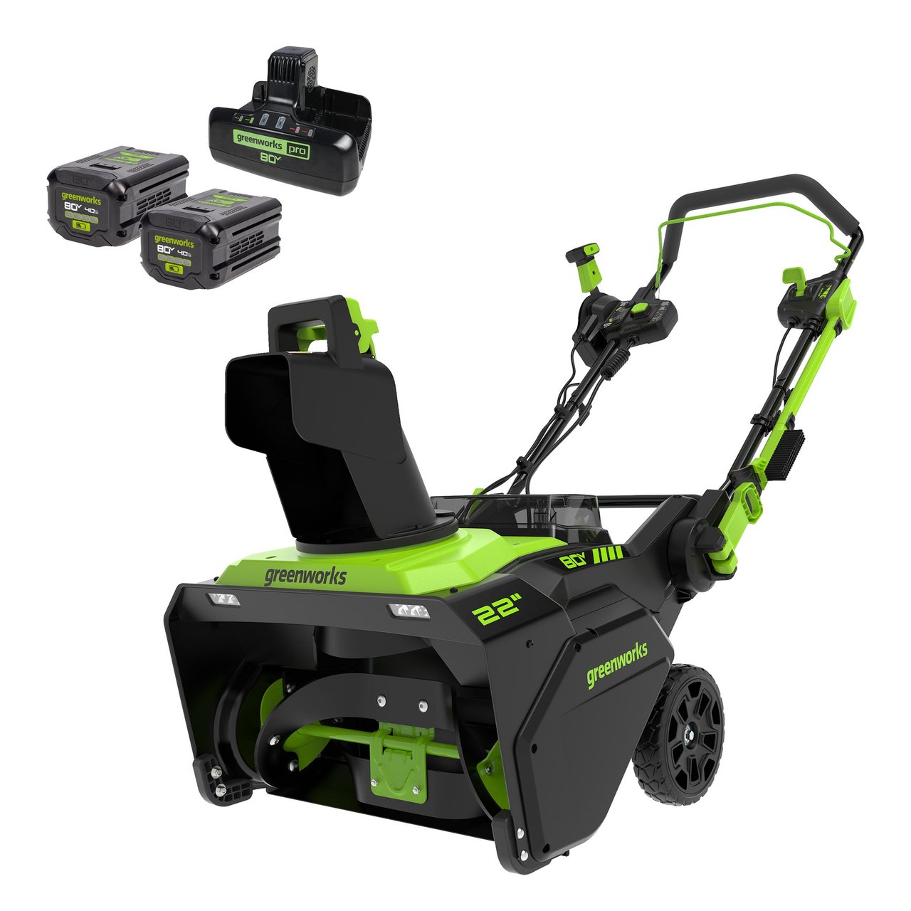 Greenworks 80V Single Stage 22" Snow Thrower - Image 1