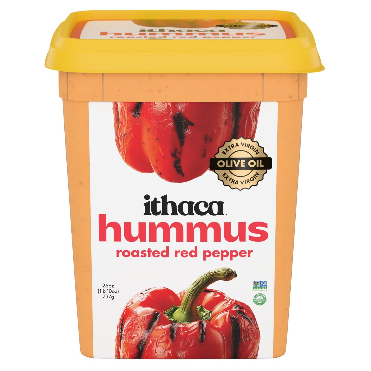 ITHACA ROASTED RED PEPPER HUMMUS 26OZ - Image 1