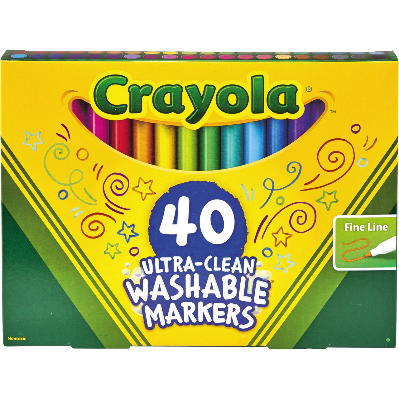 Crayola Assorted Washable Markers CYO587861 Fine 40 CT - Image 1