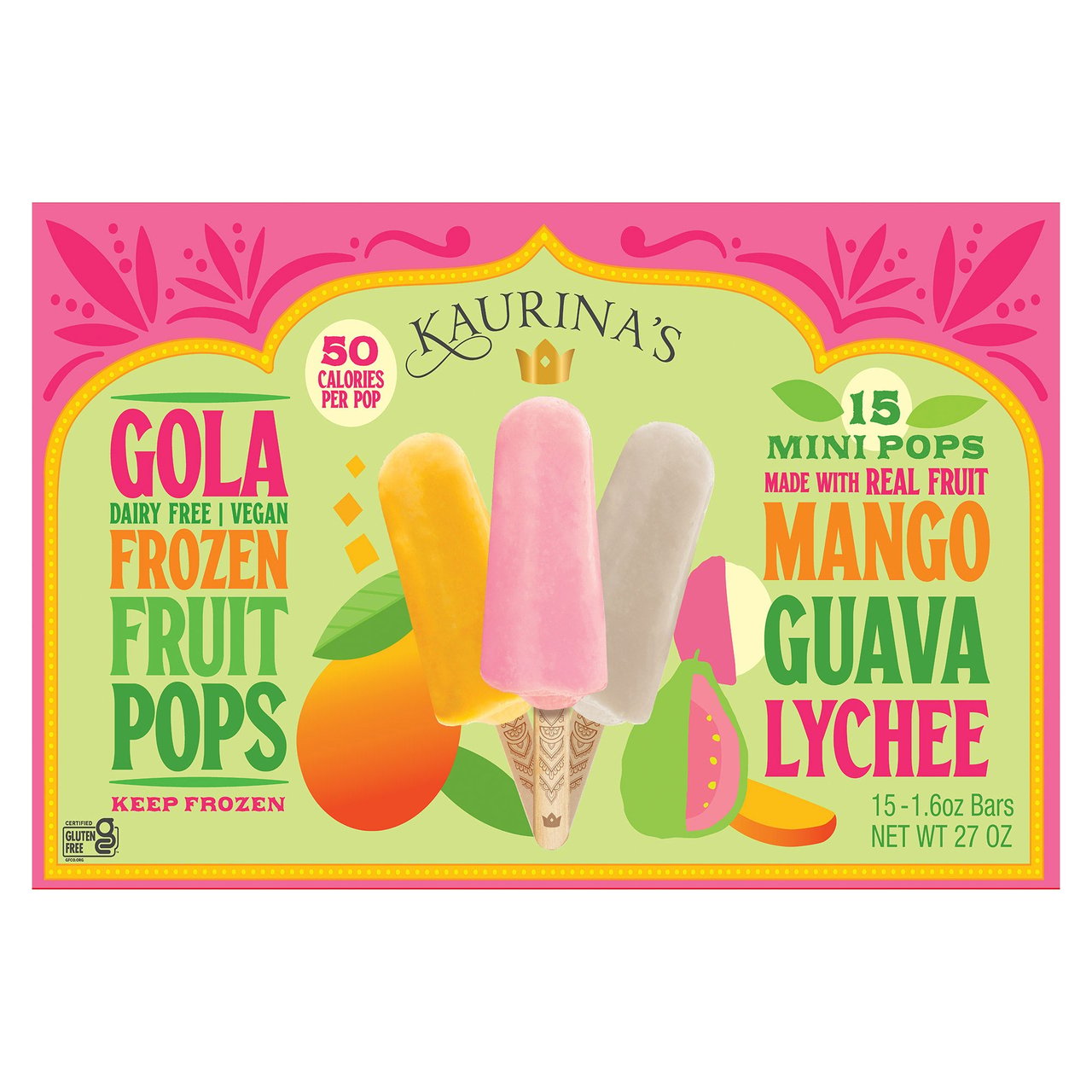 Kaurina's Gola Fruit Pops, 15 ct / 1.6 oz - Image 1