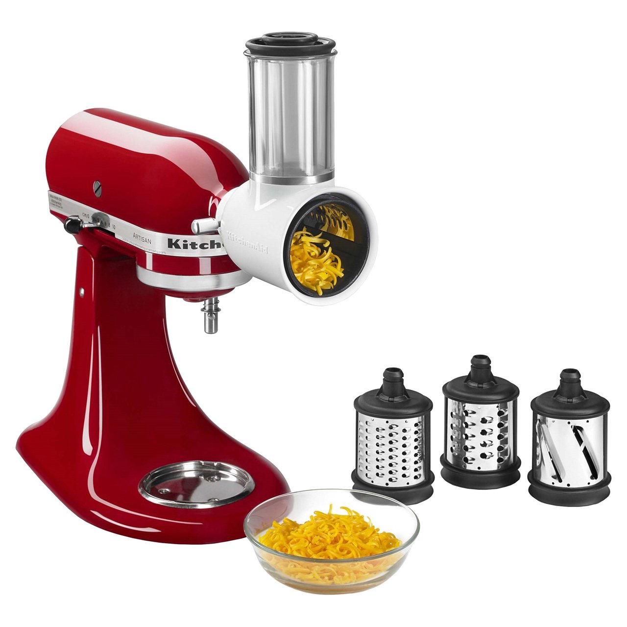 KitchenAid Food Grinder + Fresh Prep Slicer/Shredder Attachment Bundle KSM2VSGA - Image 1