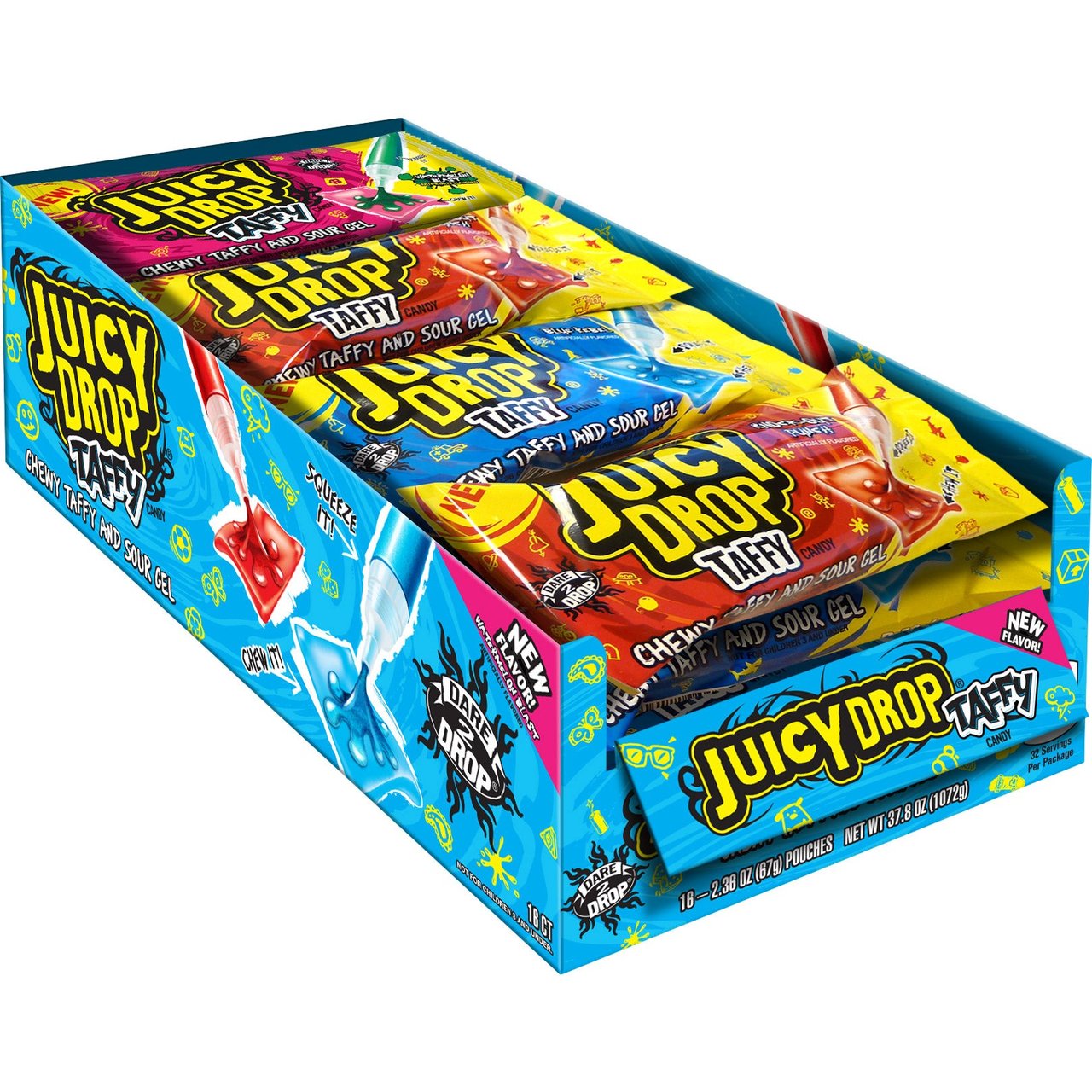 Juicy Drop Taffy Variety 16 CT/2.36 oz - Image 1