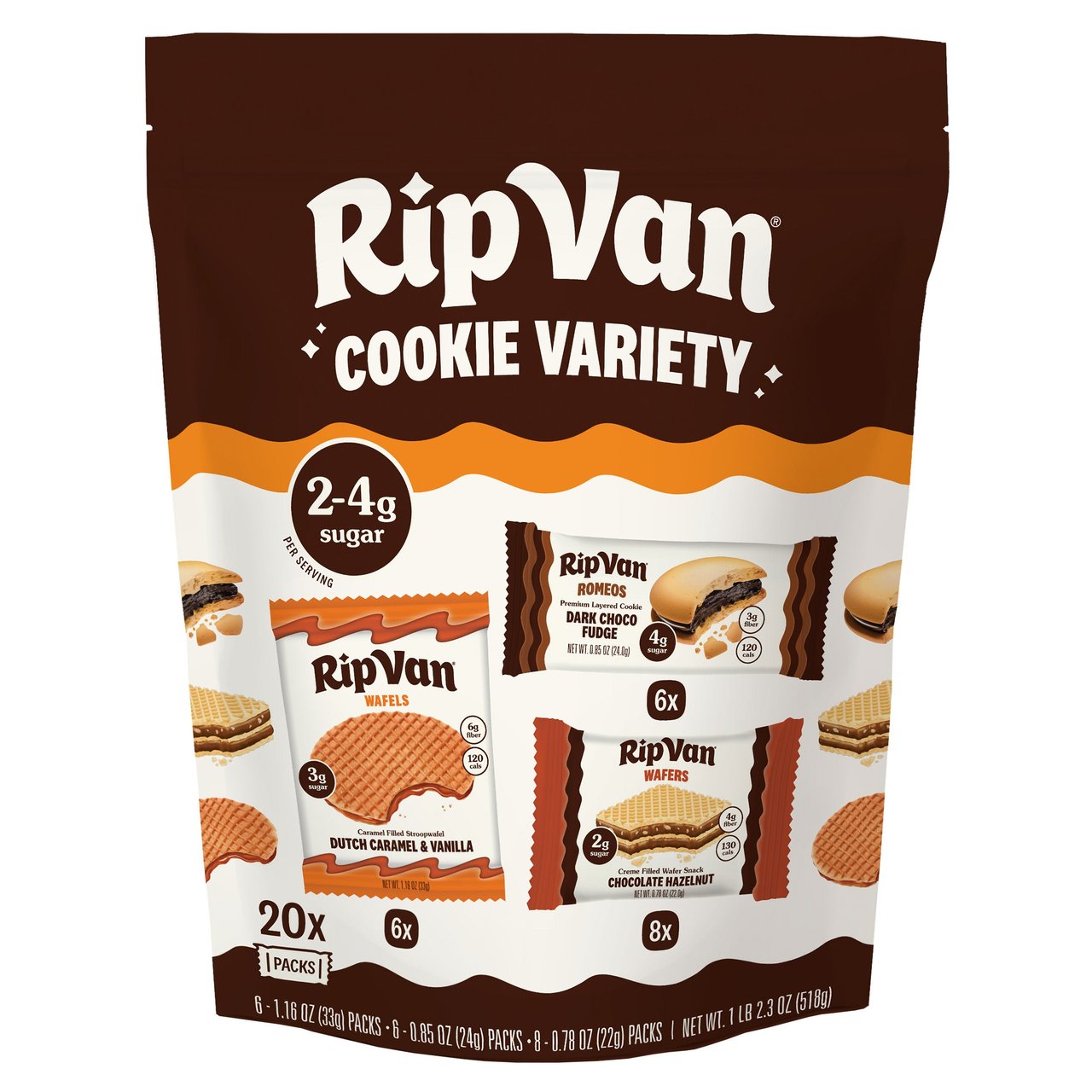Rip Van Waffles Cookie Variety Pack, 20 CT - Image 1