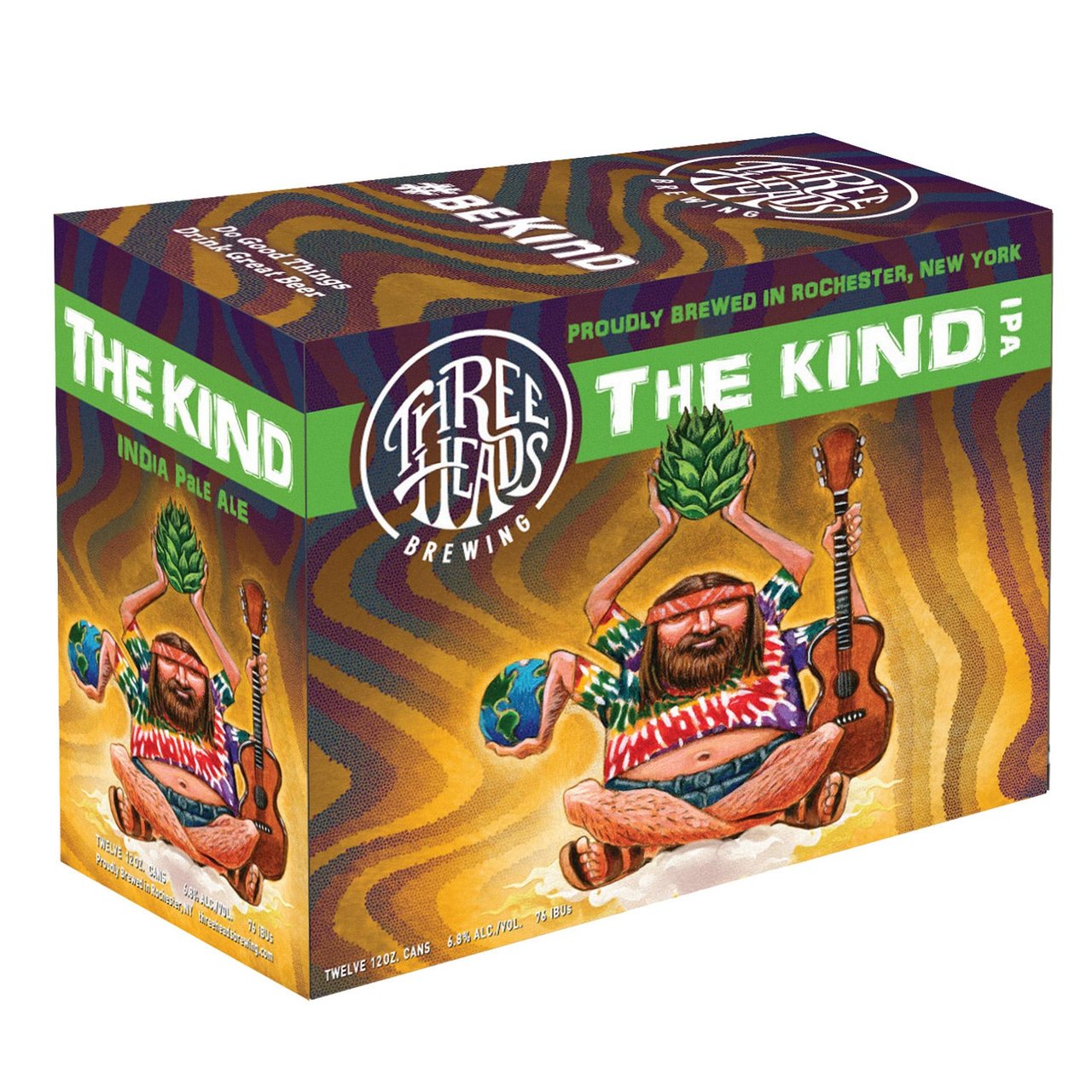 Three Heads Brewing The Kind IPA 24/12 oz (9 qts) - Image 1