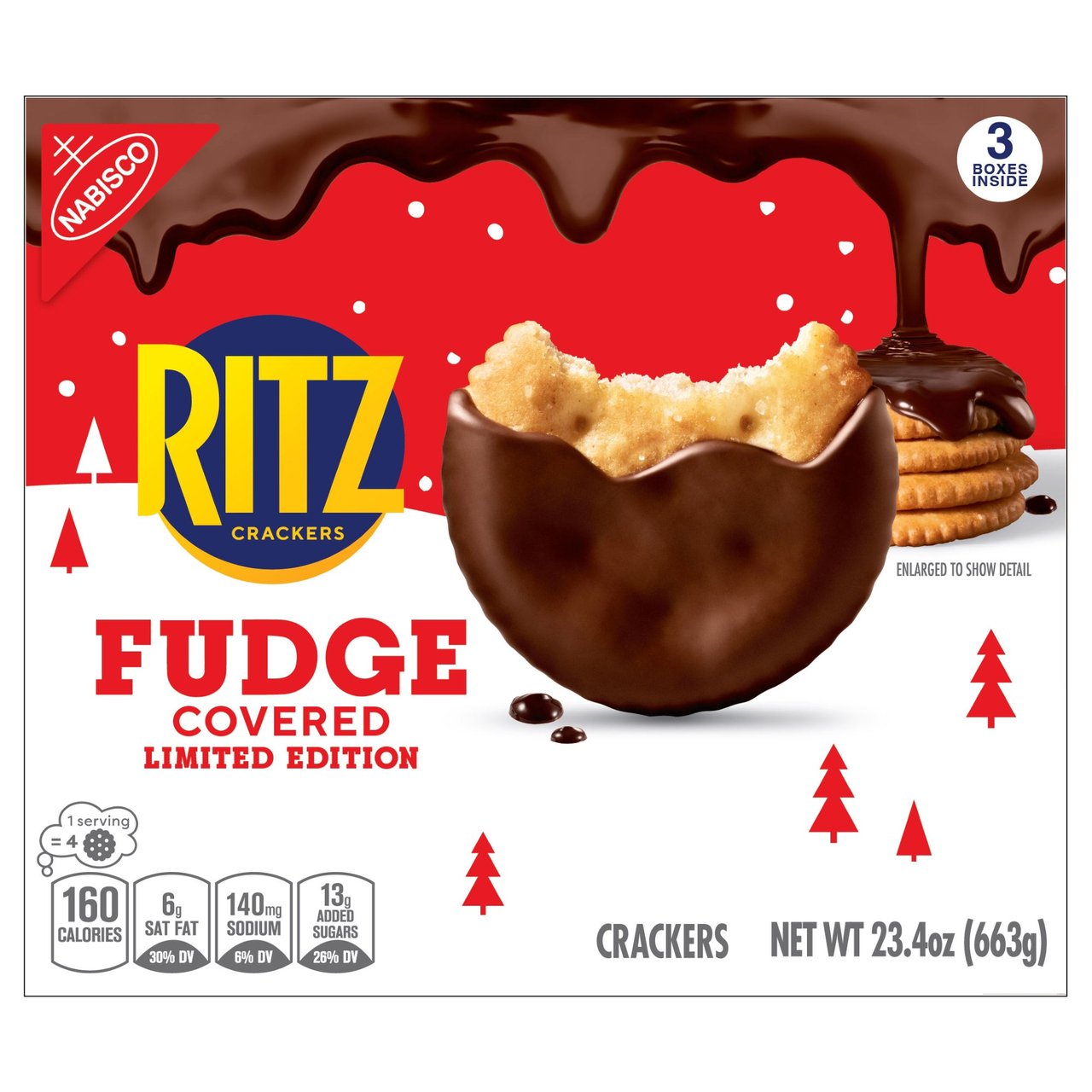Nabisco Ritz Fudge Covered Crackers 3 Pack 23.4 Ounces - Image 1