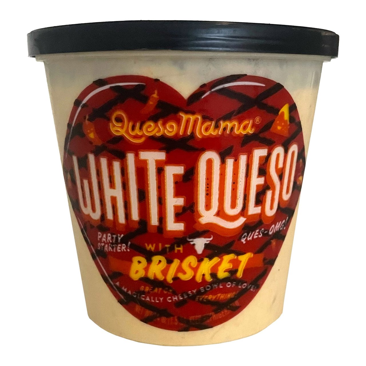 Queso Mama White Queso with Brisket 24 oz - Image 1