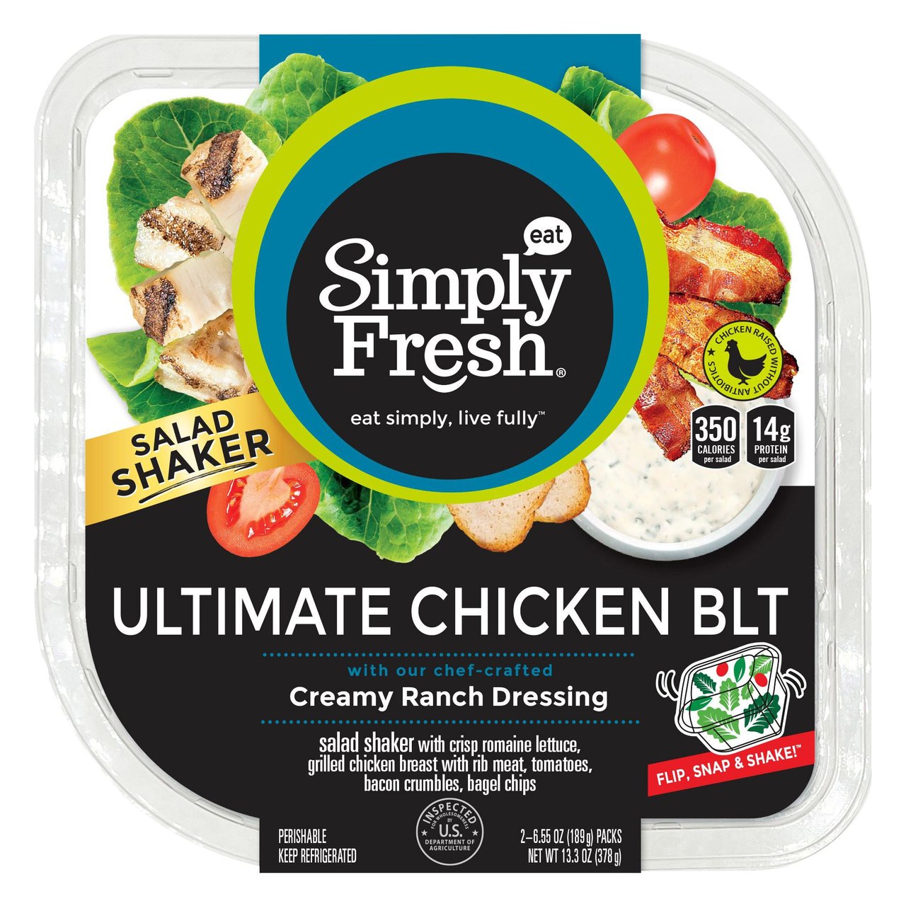 Simply Fresh Ultimate Chicken BLT Salad Kit, 2 x 6.65 oz - Image 1