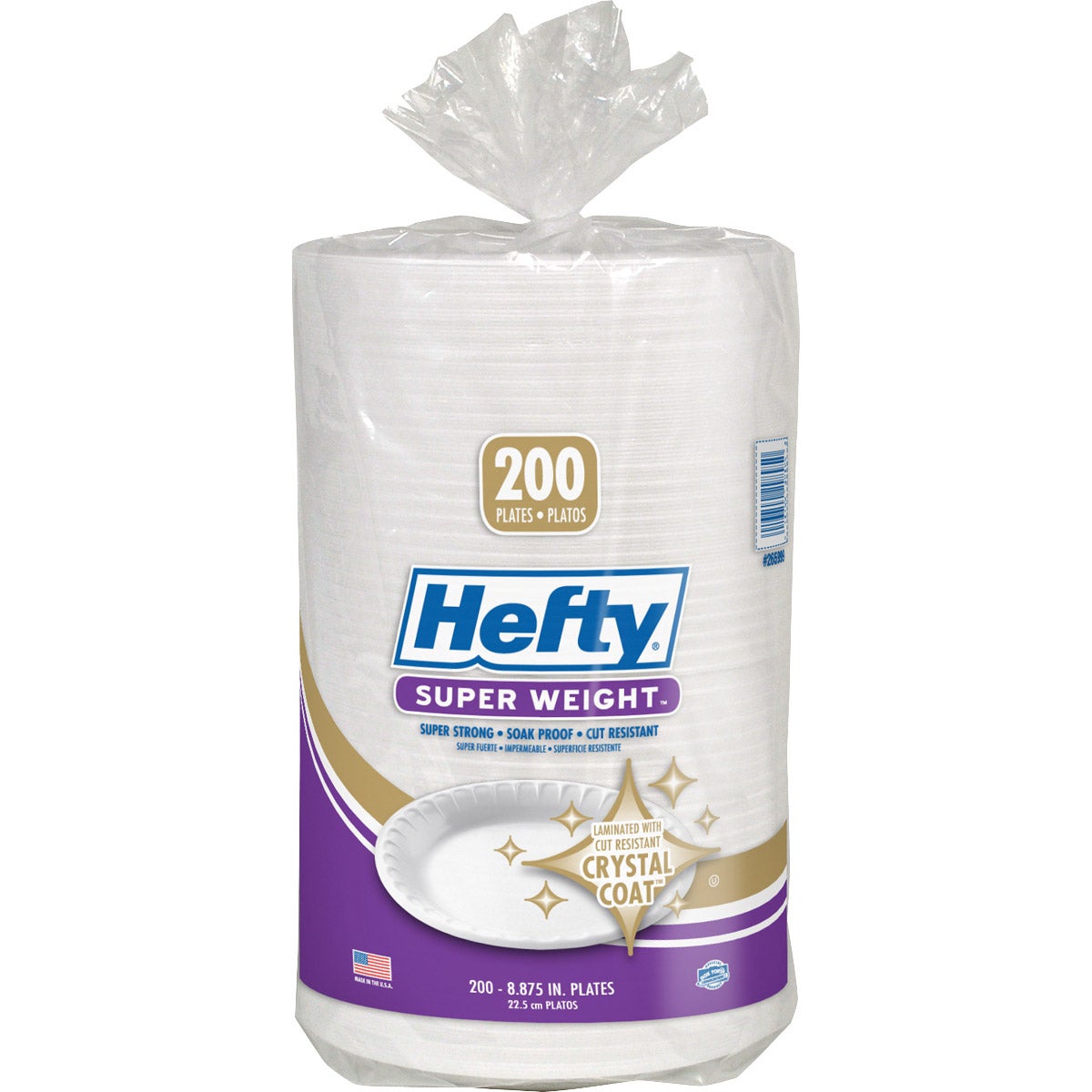 Hefty Super Weight 8-7/8" Foam Plate, 200 Count