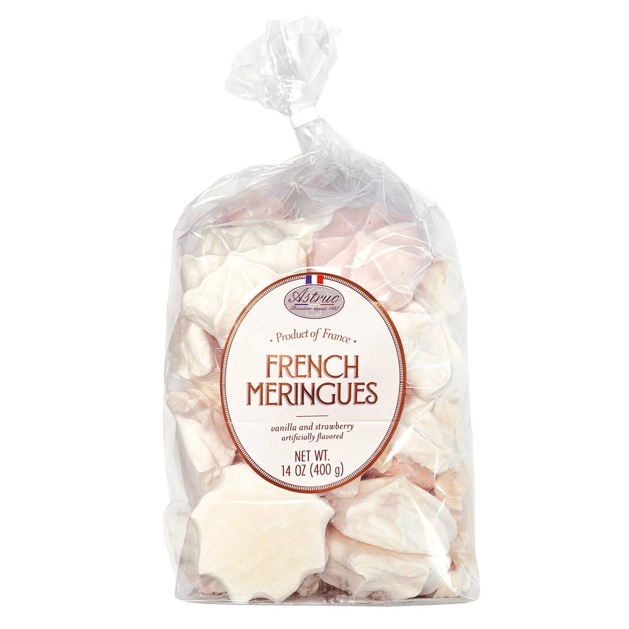 Biscuiterie Astruc French Meringues Vanilla & Strawberry 14.11 Ounces - Image 1