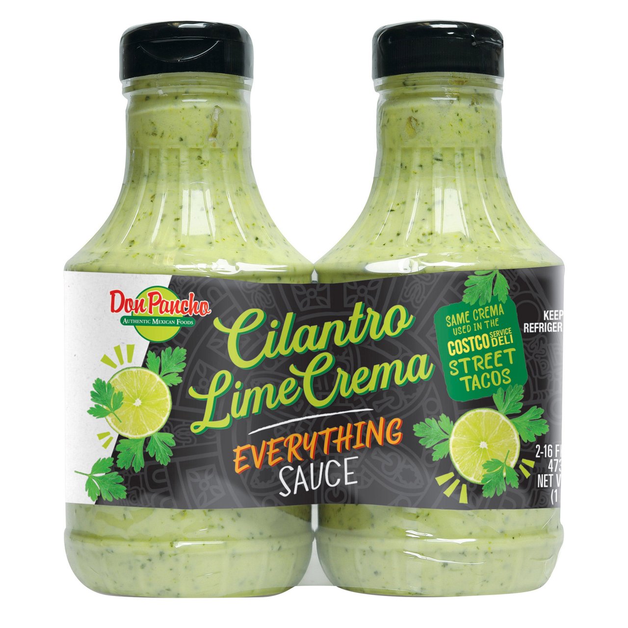 Don Pancho Cilantro Lime Crema 2/16 oz - Image 1