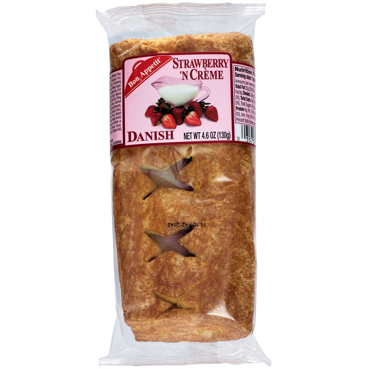Bon Appetit Strawberry 'N Creme Danish, 4.6 oz, 10 CT