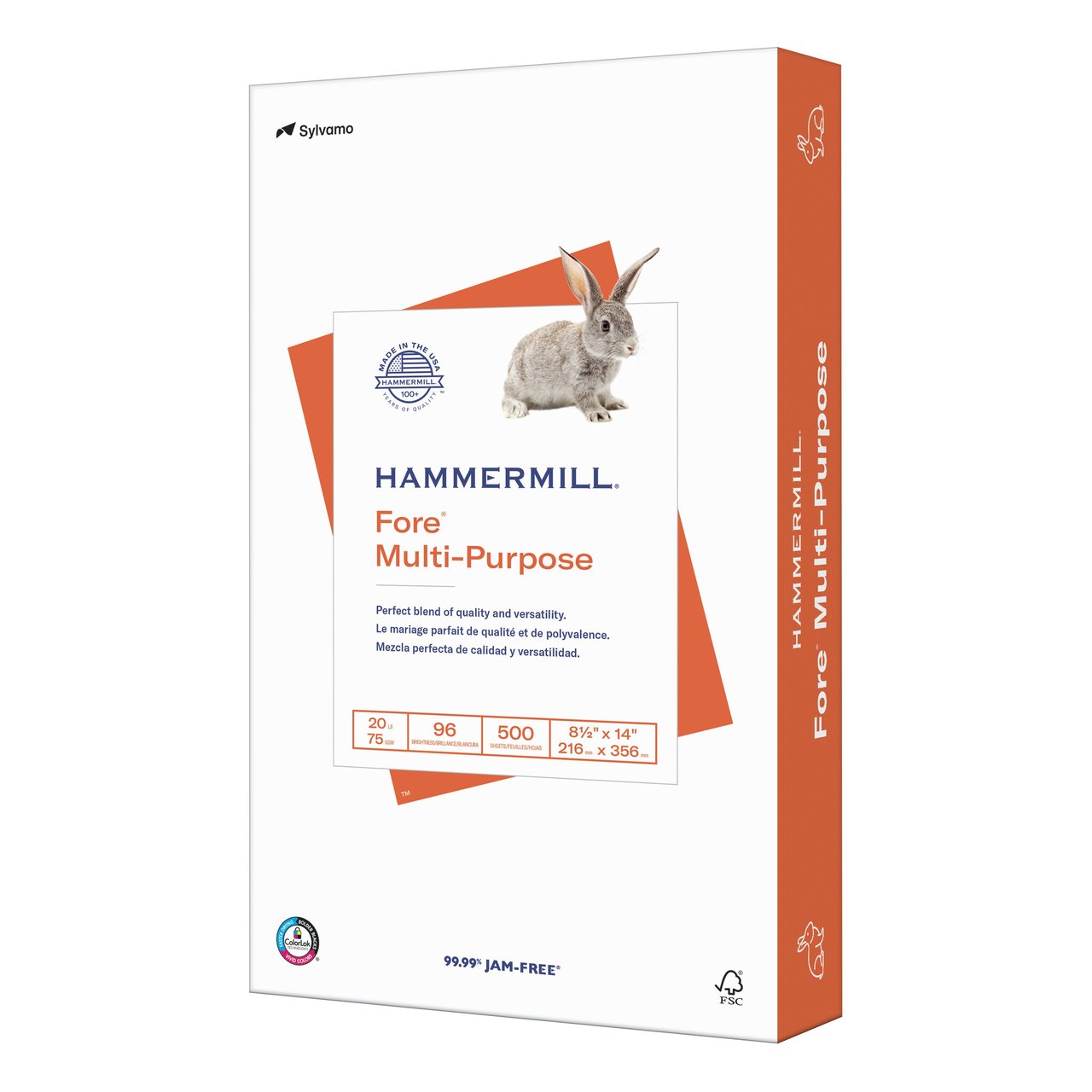 Hammermill Fore Multipurpose Copy Paper, 8.5" x 14" Legal Size, 20 lb, 96 Brightness, 500 Sheets/Ream - Image 1
